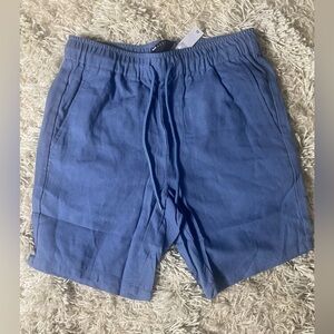 NWT ASOS Men’s Linen Blend Preppy Shorts Elastic  Drawstring Waist Size 2XS